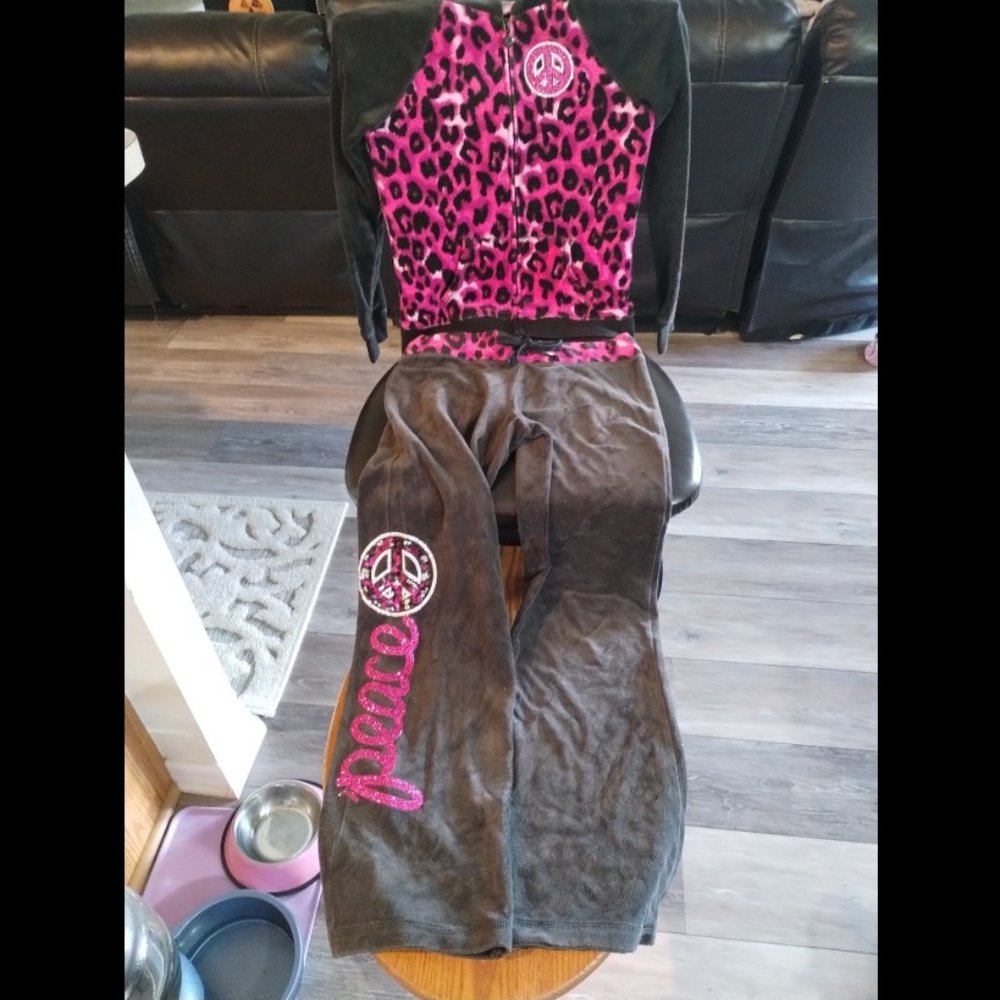 Justice outfit size 12/ Disney princess pants